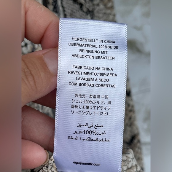 Equipment Slim Signature snake effect print silk shirt XXL - Picture 11 of 14